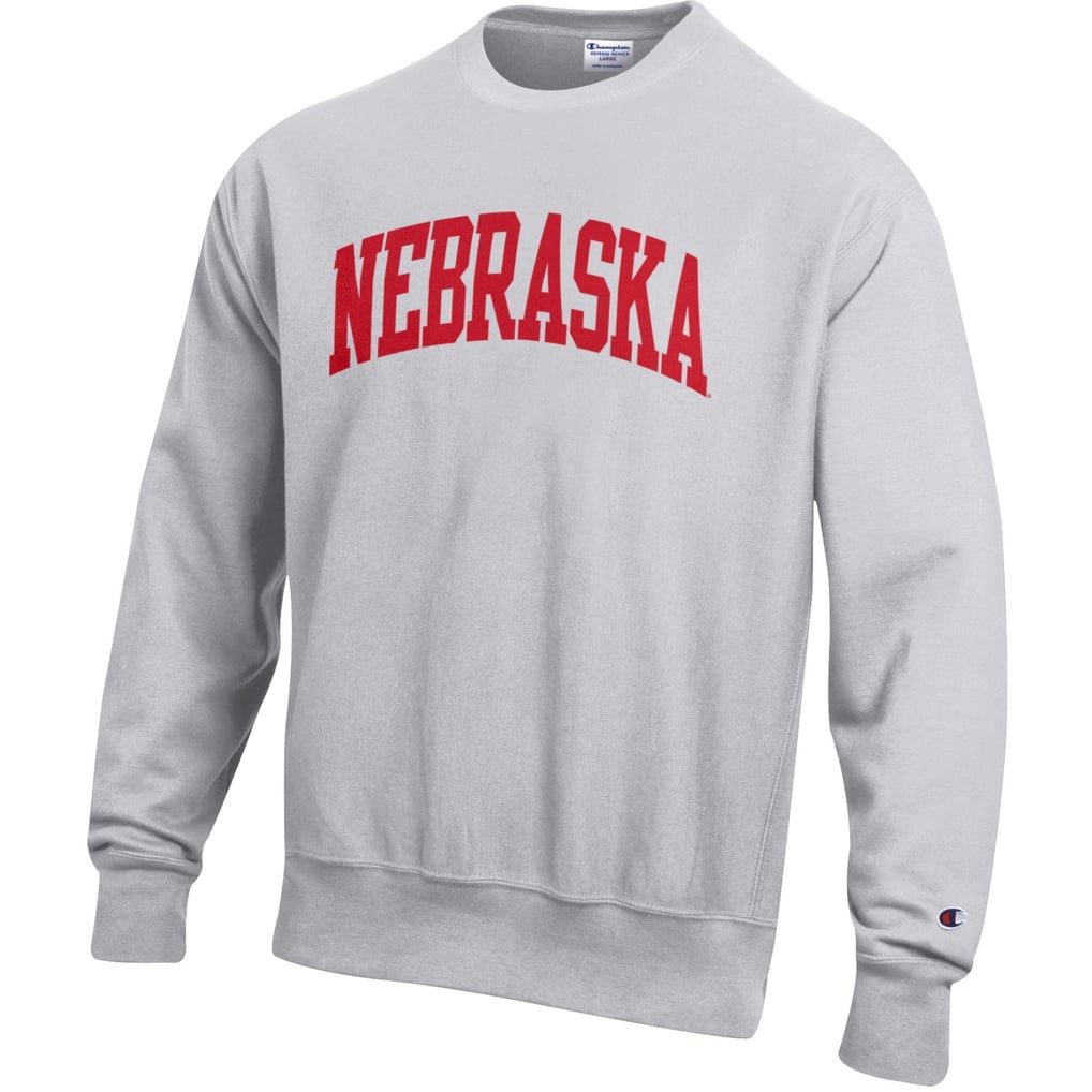 Nebraska Huskers Champion Reverse Weave Fleece Sweatshirt - Gray