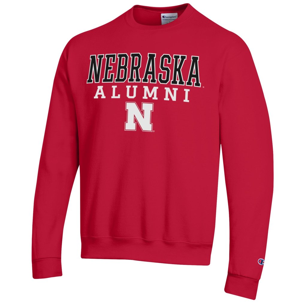  Nebraska Huskers Champion Alumni Logo Pullover Sweatshirt - Scarlet