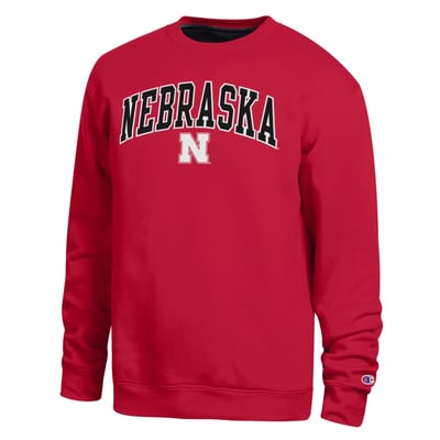  Nebraska Huskers Champion Arch Sweatshirt - Scarlet