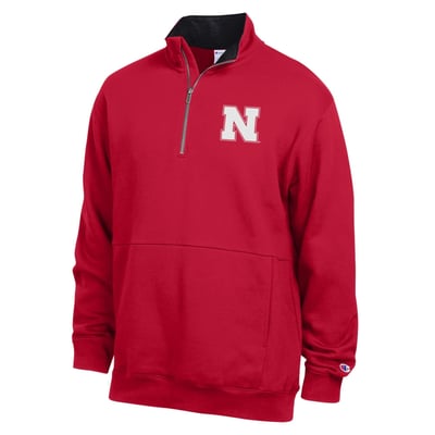  Nebraska Huskers Champion Fleece Quarter-Zip Pullover - Scarlet