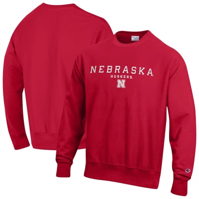  Nebraska Huskers Champion Relentless Reverse Weave Sweatshirt - Scarlet
