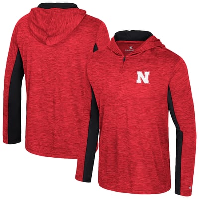Nebraska Huskers Colosseum Always Sunny Quarter-Zip Hoodie - Red