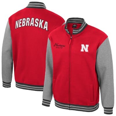 Nebraska Huskers Colosseum Ambi-Turner Full-Zip Varsity Jacket - Scarlet