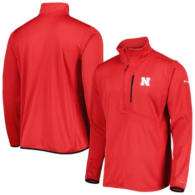 Nebraska Huskers Columbia Park View Omni-Wick Half-Zip Top - Scarlet