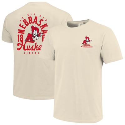Nebraska Huskers Comfort Colors Mascot Overlay T-Shirt - Cream