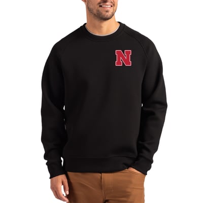 Nebraska Huskers Cutter & Buck Roam Recycled Pullover - Black