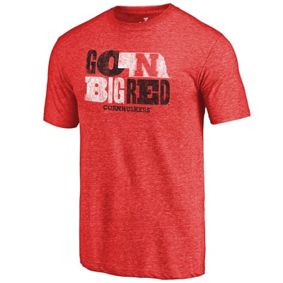 Nebraska Huskers Hometown Collection Tri-Blend T-Shirt - Heathered Scarlet