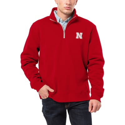 Nebraska Huskers League Collegiate Wear  Essentials 2.0 Fleece Quarter-Zip Jacket - Scarlet