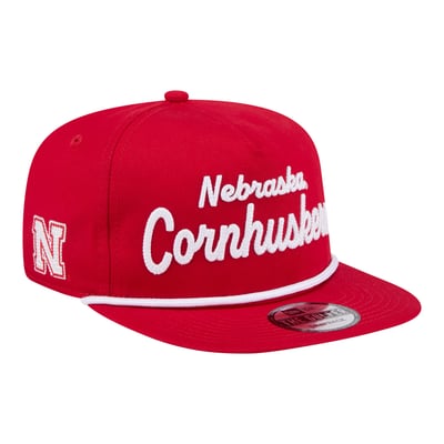 Nebraska Huskers New Era Team Text Golfer Snapback Hat - Scarlet