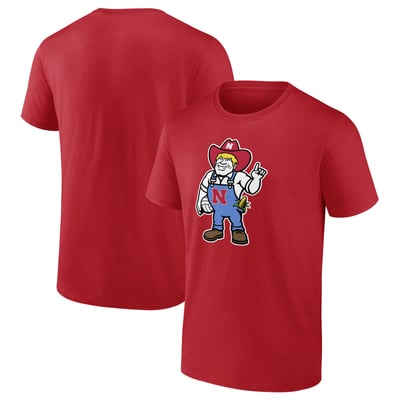  Nebraska Huskers Herbie Husker Volleyball T-Shirt - Scarlet