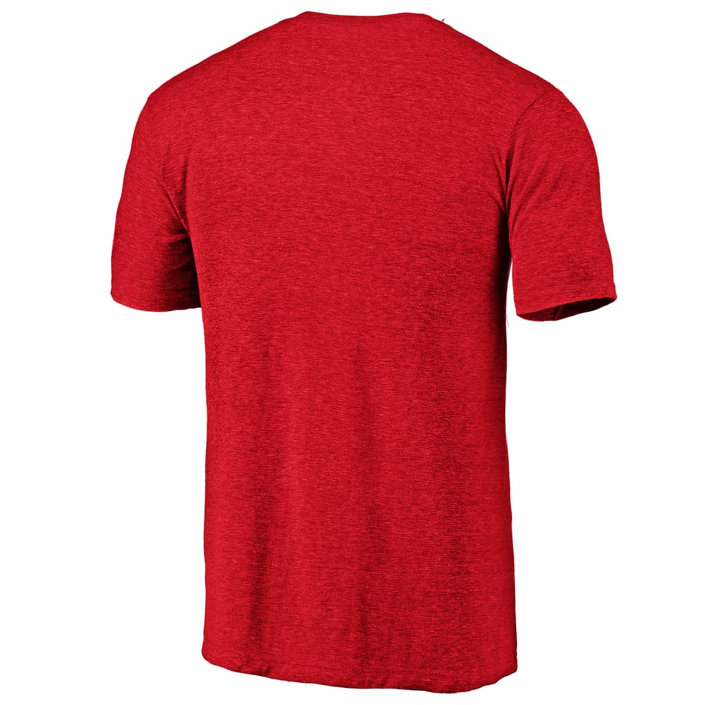 Nebraska Huskers Left Distressed Logo Tri-Blend T-Shirt - Scarlet