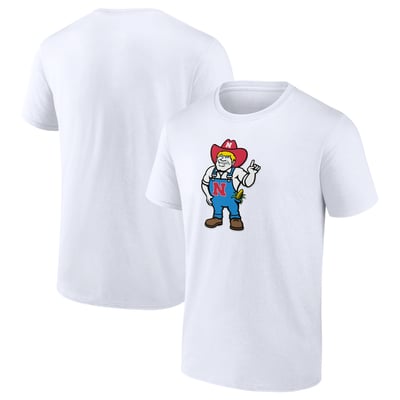  Nebraska Huskers Herbie Mark Mascot T-Shirt - White