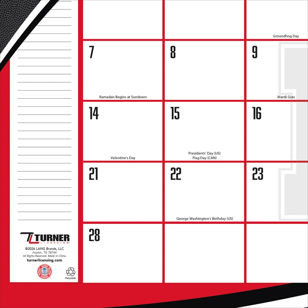 Nebraska Huskers 17" x 11" Desk Pad Calendar