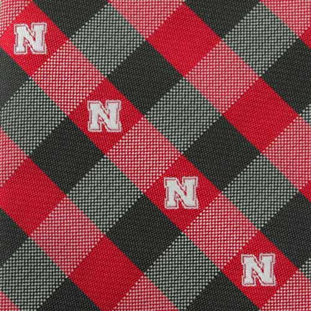Nebraska Huskers Woven Checkered Tie - Scarlet/Black