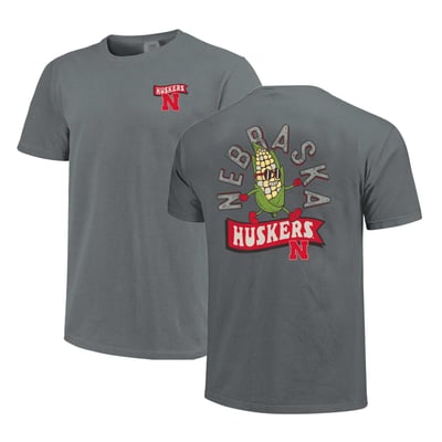 Nebraska Huskers Unisex Retro Mascot Hyper Local Comfort Colors T-Shirt - Gray