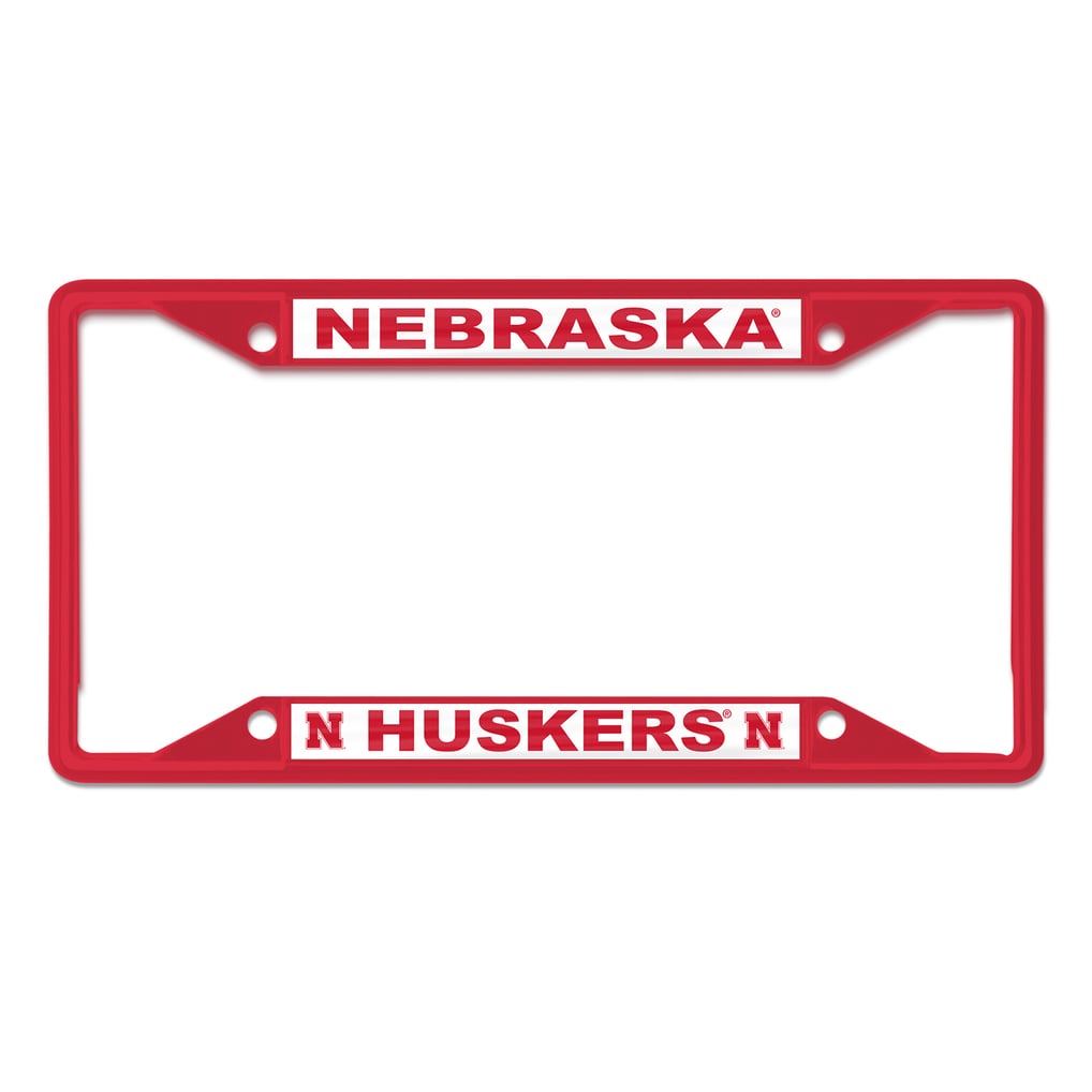 Nebraska Huskers WinCraft Chrome Color License Plate Frame