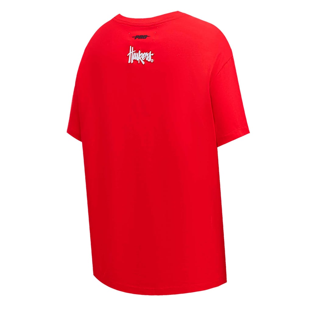 Nebraska Huskers Pro Standard Women's Script Tail Oversized Boyfriend T-Shirt - Scarlet