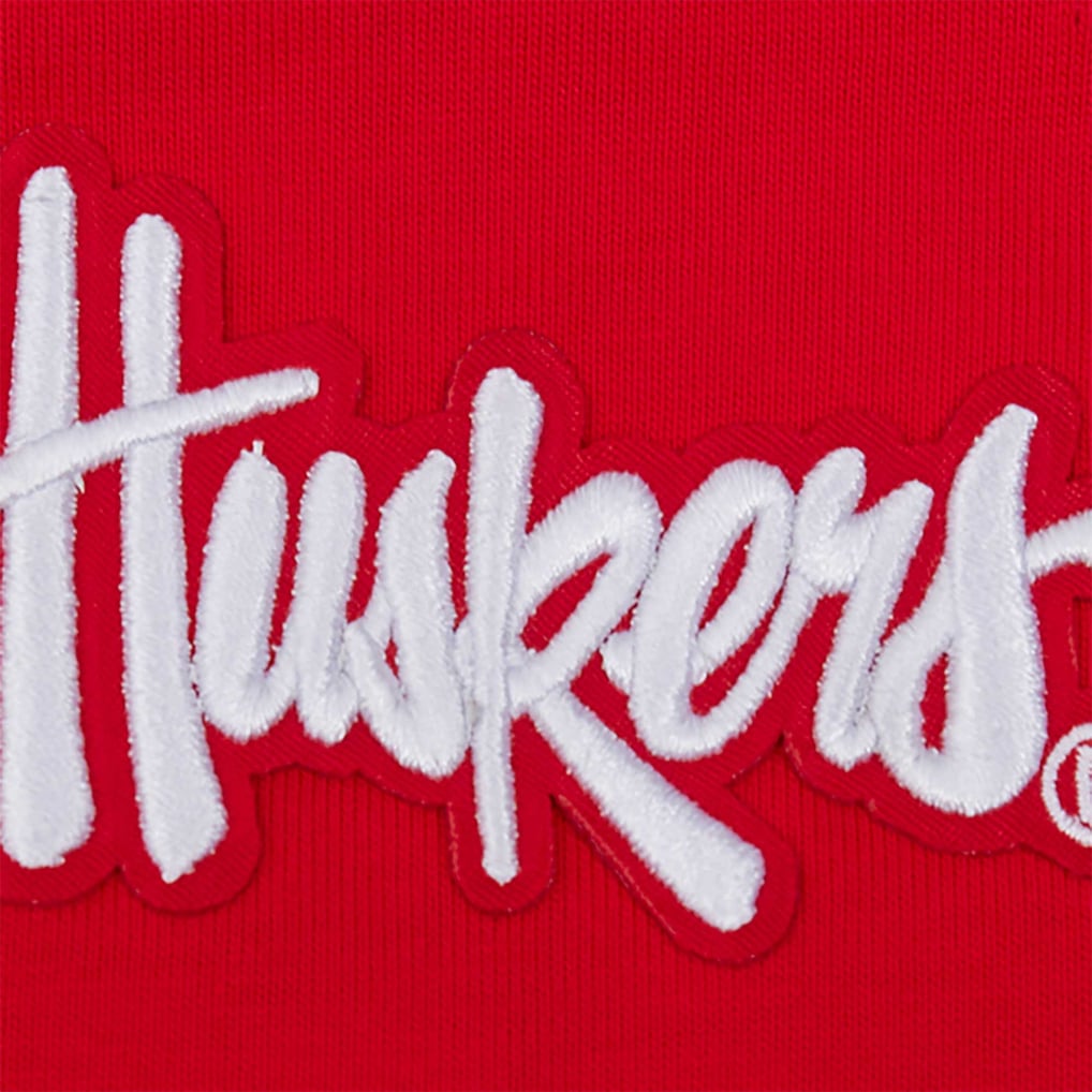 Nebraska Huskers Pro Standard Women's Script Tail Oversized Boyfriend T-Shirt - Scarlet
