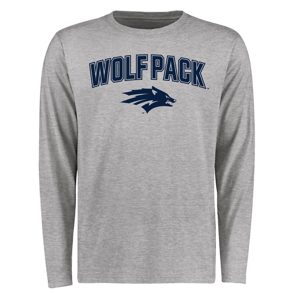 Nevada Wolf Pack Proud Mascot Long Sleeve T-Shirt - Ash
