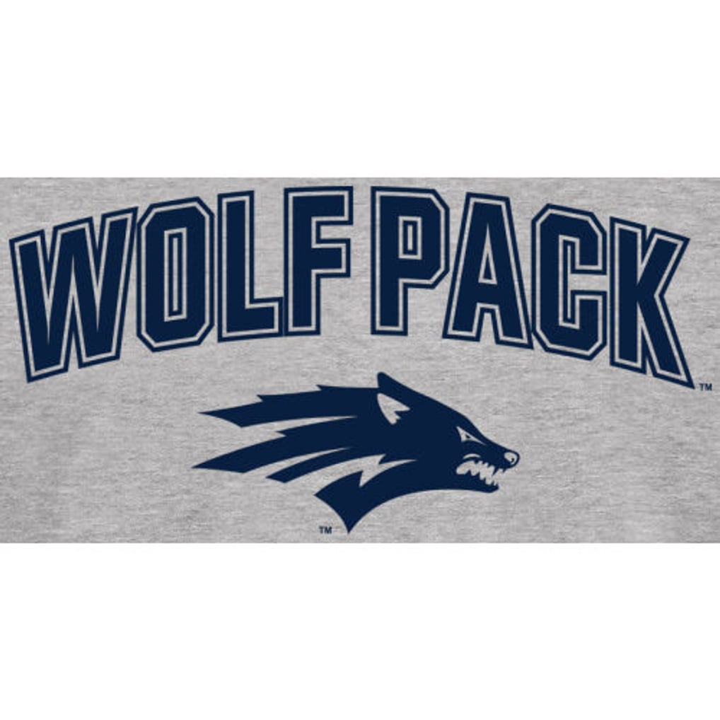Nevada Wolf Pack Proud Mascot Long Sleeve T-Shirt - Ash