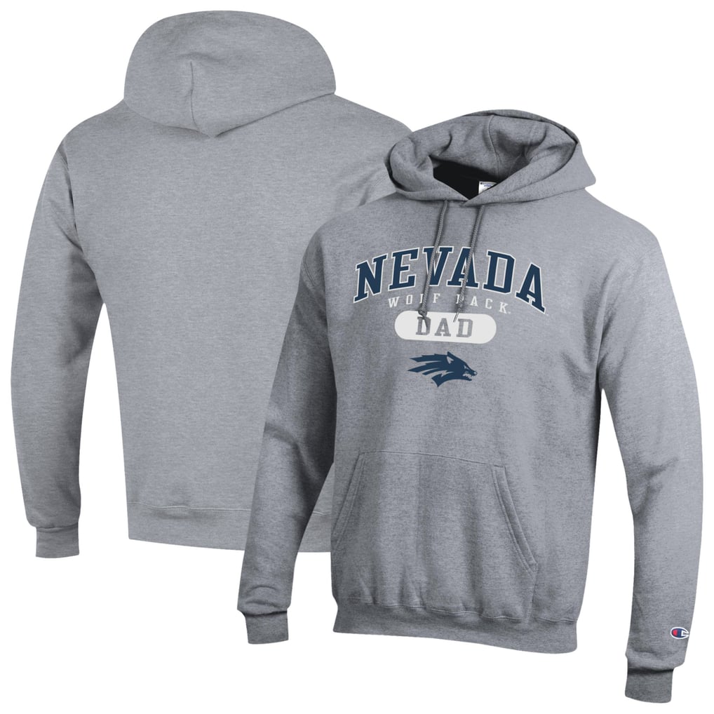 Nevada Wolf Pack Champion Dad Pill Box Eco Powerblend Hoodie - Heather Gray