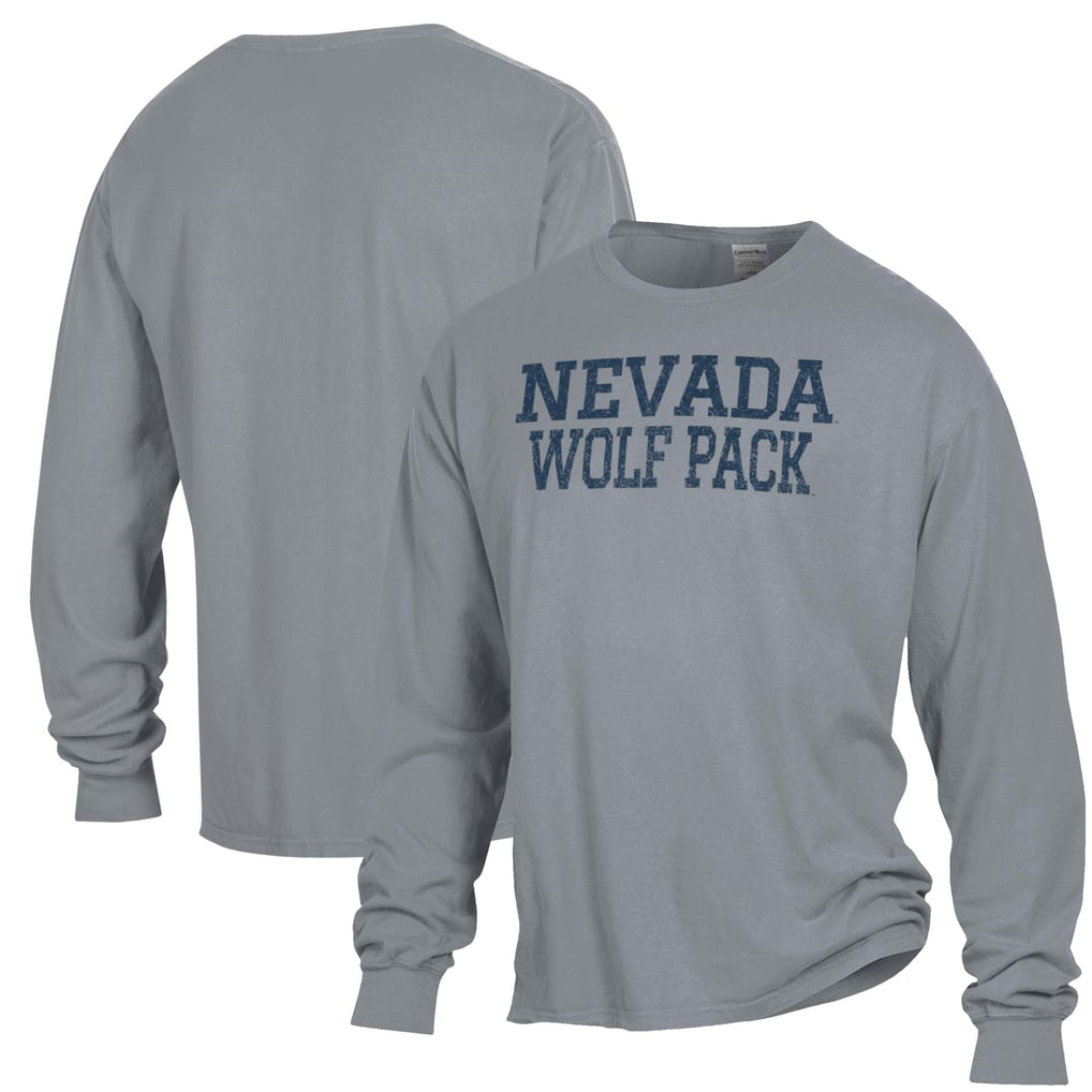 Nevada Wolf Pack ComfortWash Garment Dyed Long Sleeve T-Shirt - Gray