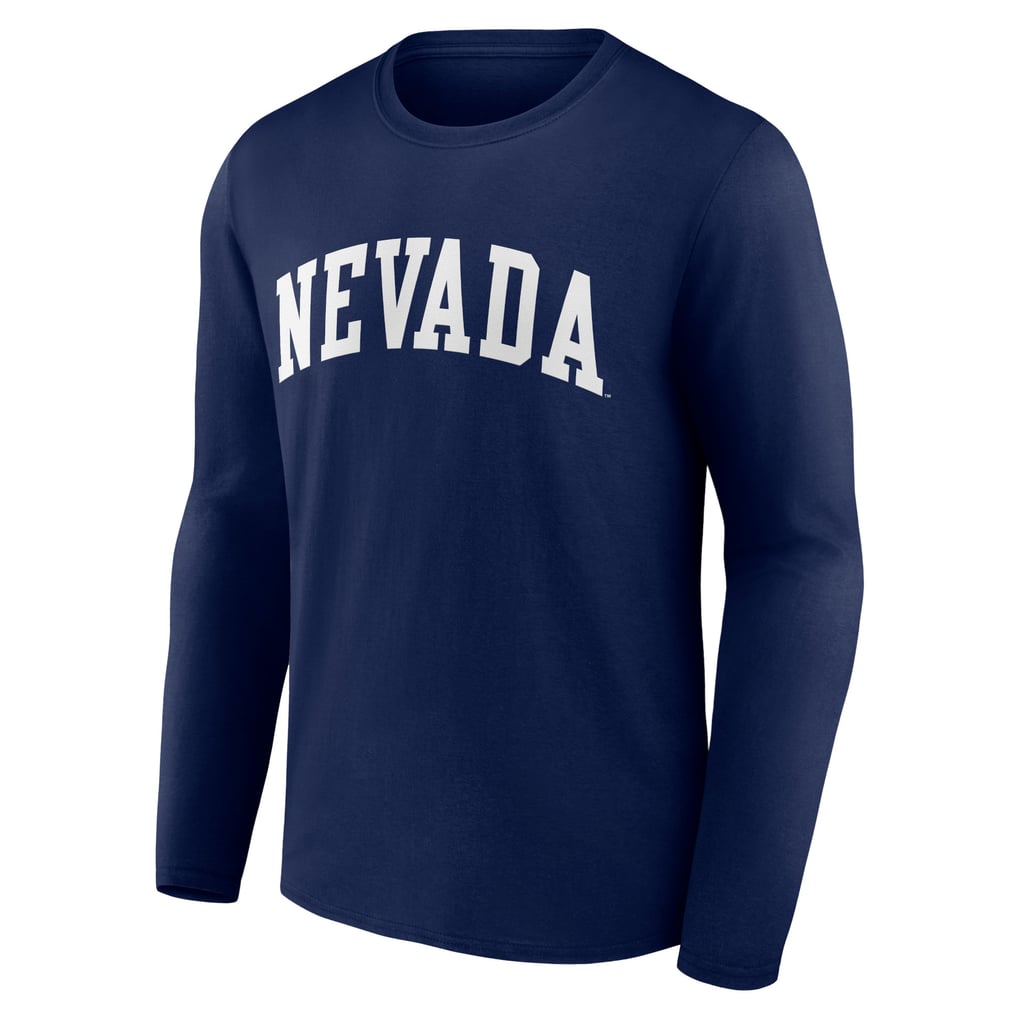 Nevada Wolf Pack Basic Arch Long Sleeve T-Shirt - Navy
