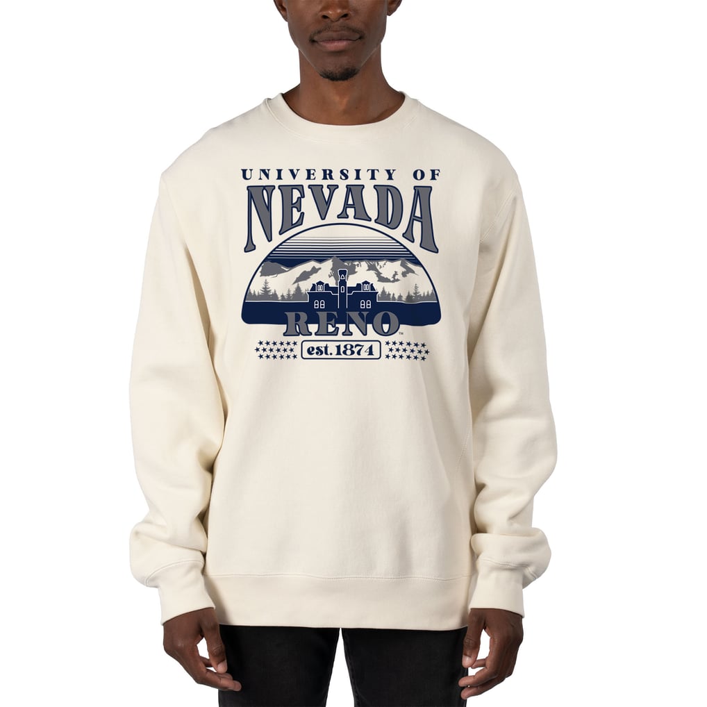 Nevada Wolf Pack Uscape Apparel Premium Heavyweight Pullover Sweatshirt - Cream