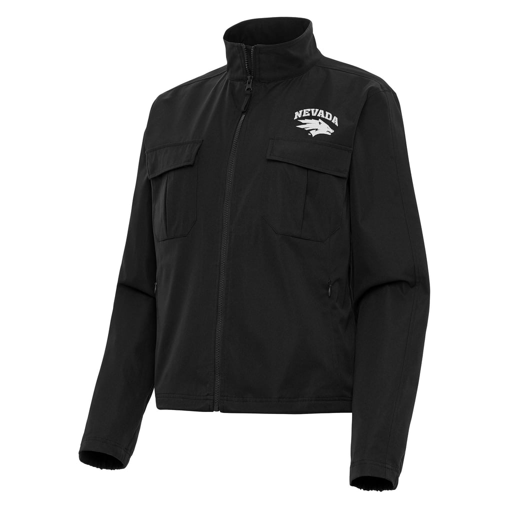  Nevada Wolf Pack Antigua Women's Even Par Full-Zip Jacket - Black