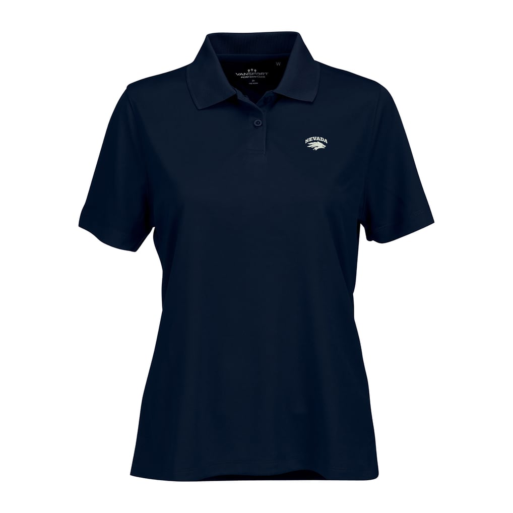 Nevada Wolf Pack Women's Vansport Omega Plus Size Tech Polo - Navy