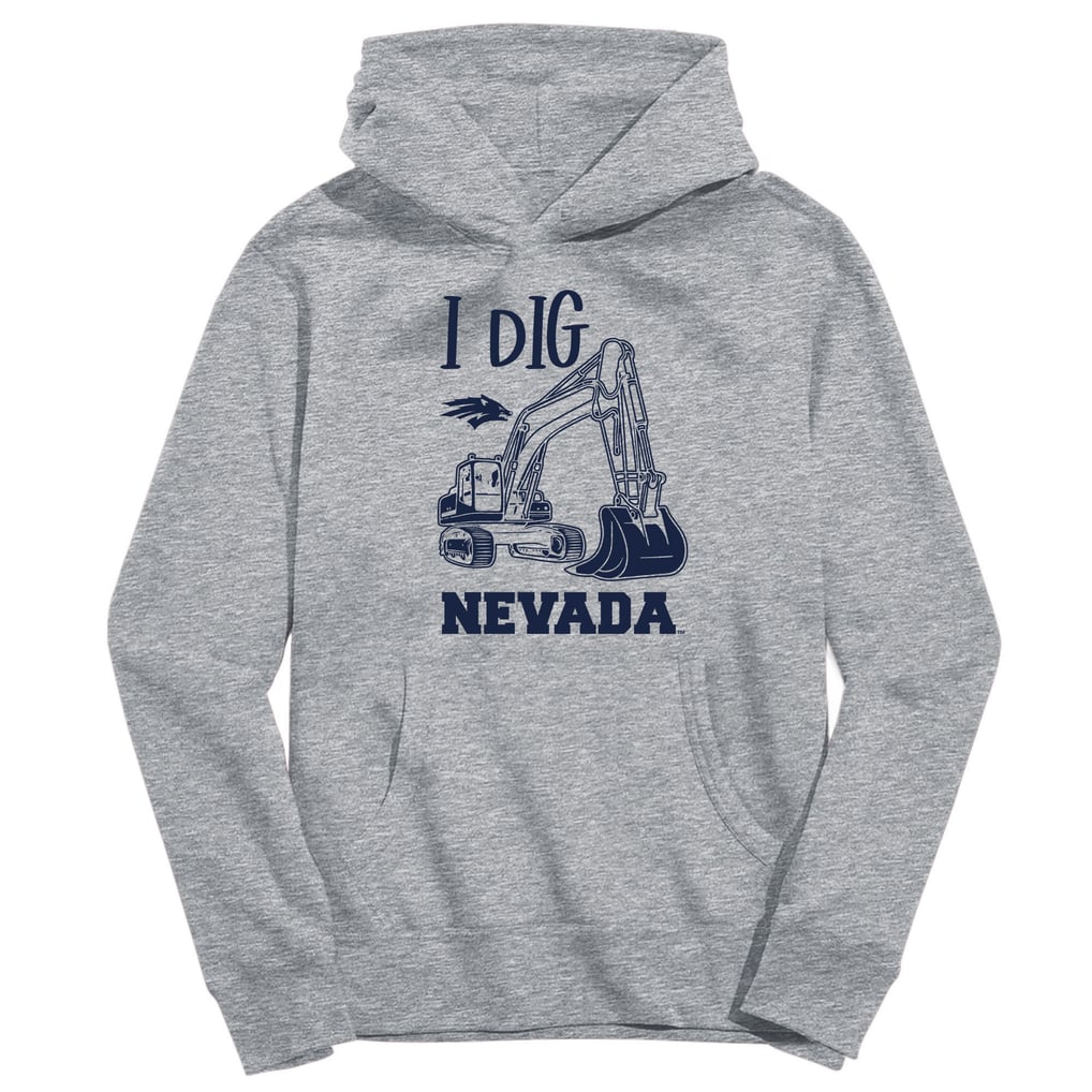 Nevada Wolf Pack Vive La Fete Youth Excavator Pullover Hoodie - Gray