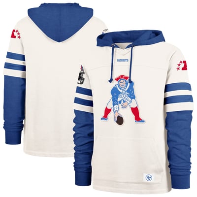 New England Patriots '47 Split Zone Cornerback Duo Lacer Hoodie - Cream