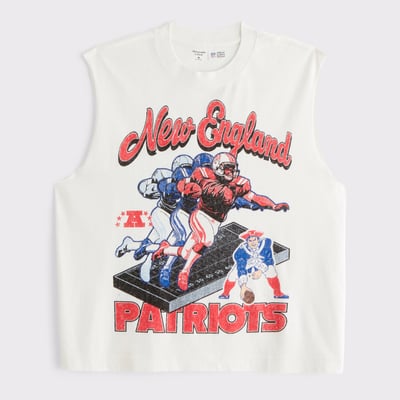 New England Patriots Abercrombie & Fitch Tank Top - Cream