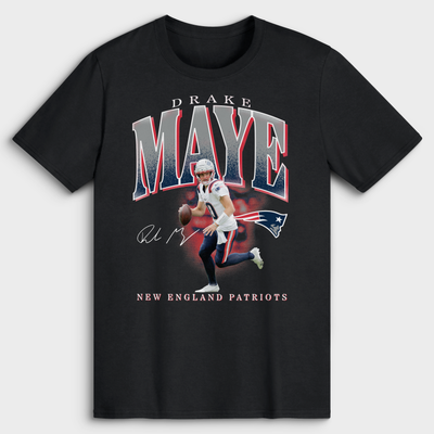 Drake Maye New England Patriots Player Hype T-Shirt - Black