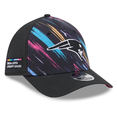New England Patriots New Era 2026 NFL Crucial Catch 39THIRTY M-Crown Stretch Hat - Black