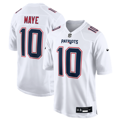 Drake Maye New England Patriots Nike Game Jersey - Tundra White