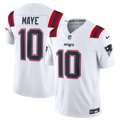 Drake Maye New England Patriots Nike Vapor F.U.S.E. Stitched Limited Jersey - White