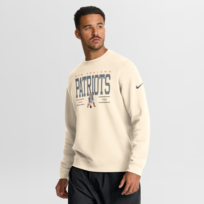 New England Patriots Nike Always Reppin' Club Sweatshirt - Natural