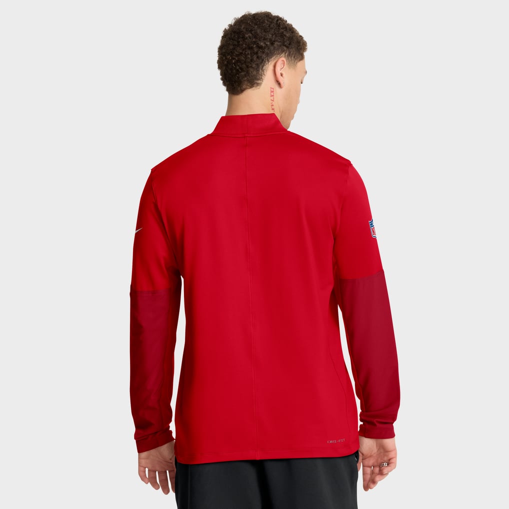New England Patriots Nike Sideline Dri-FIT Half-Zip Pullover - Red