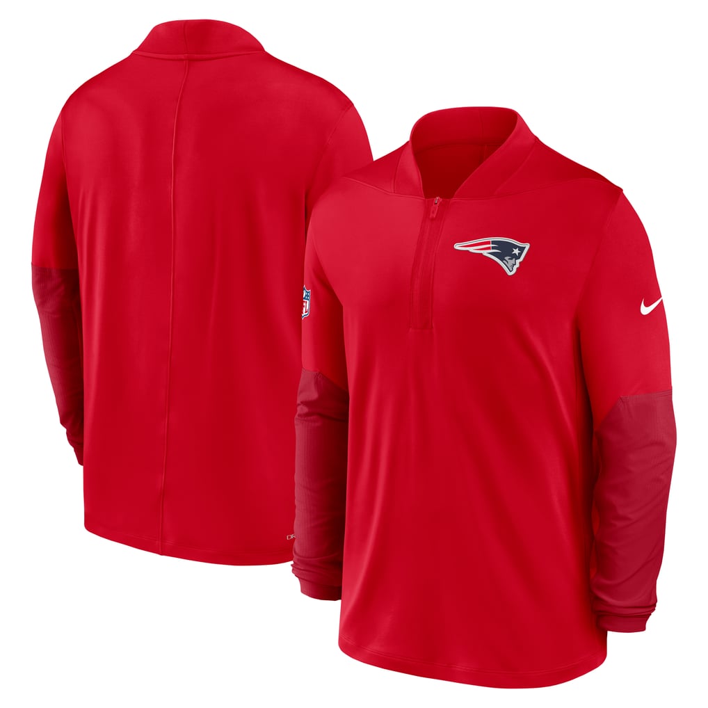 New England Patriots Nike Sideline Dri-FIT Half-Zip Pullover - Red