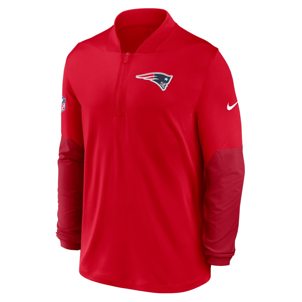New England Patriots Nike Sideline Dri-FIT Half-Zip Pullover - Red