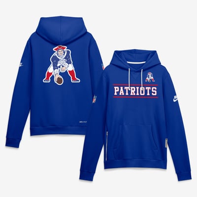 New England Patriots Nike Standard Issue Replay Officials Alternate Dri-FIT Hoodie - Royal
