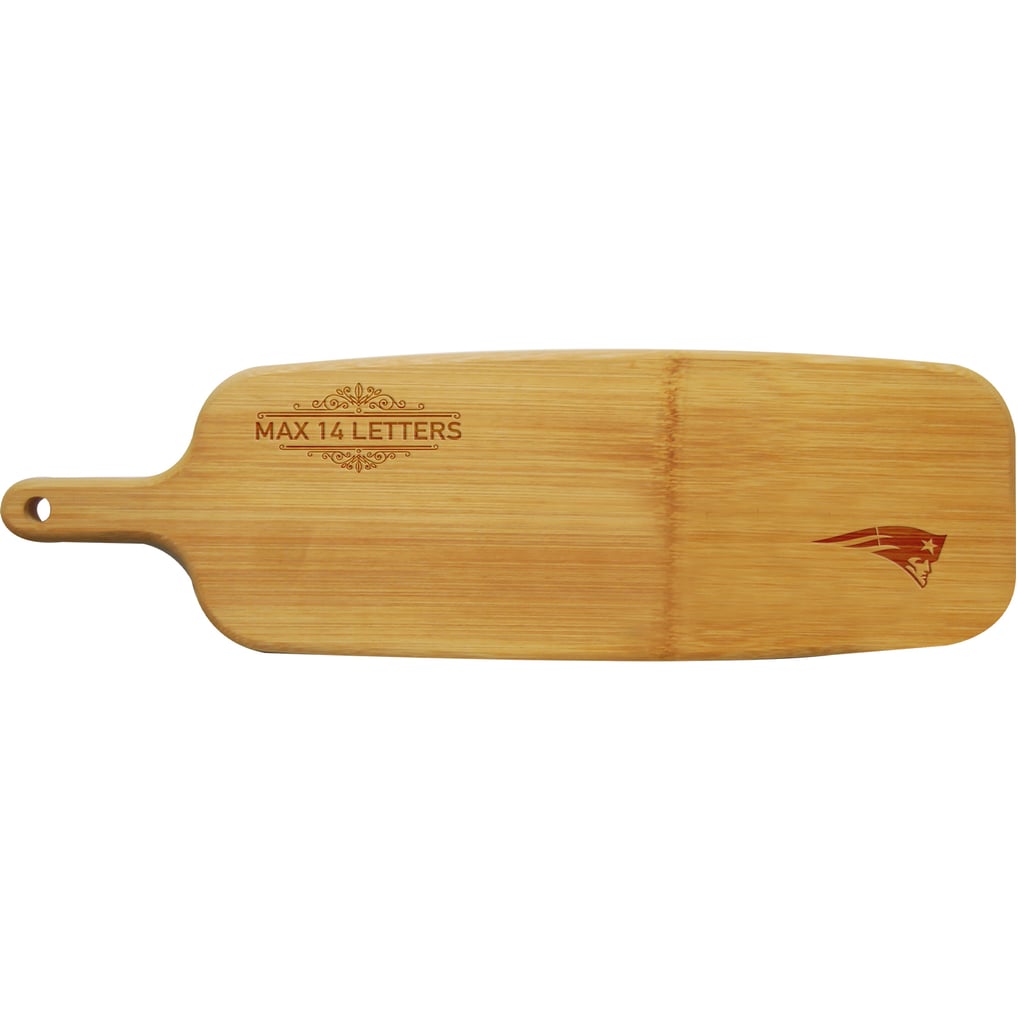 New England Patriots Personalized Bamboo Paddle Serving Board