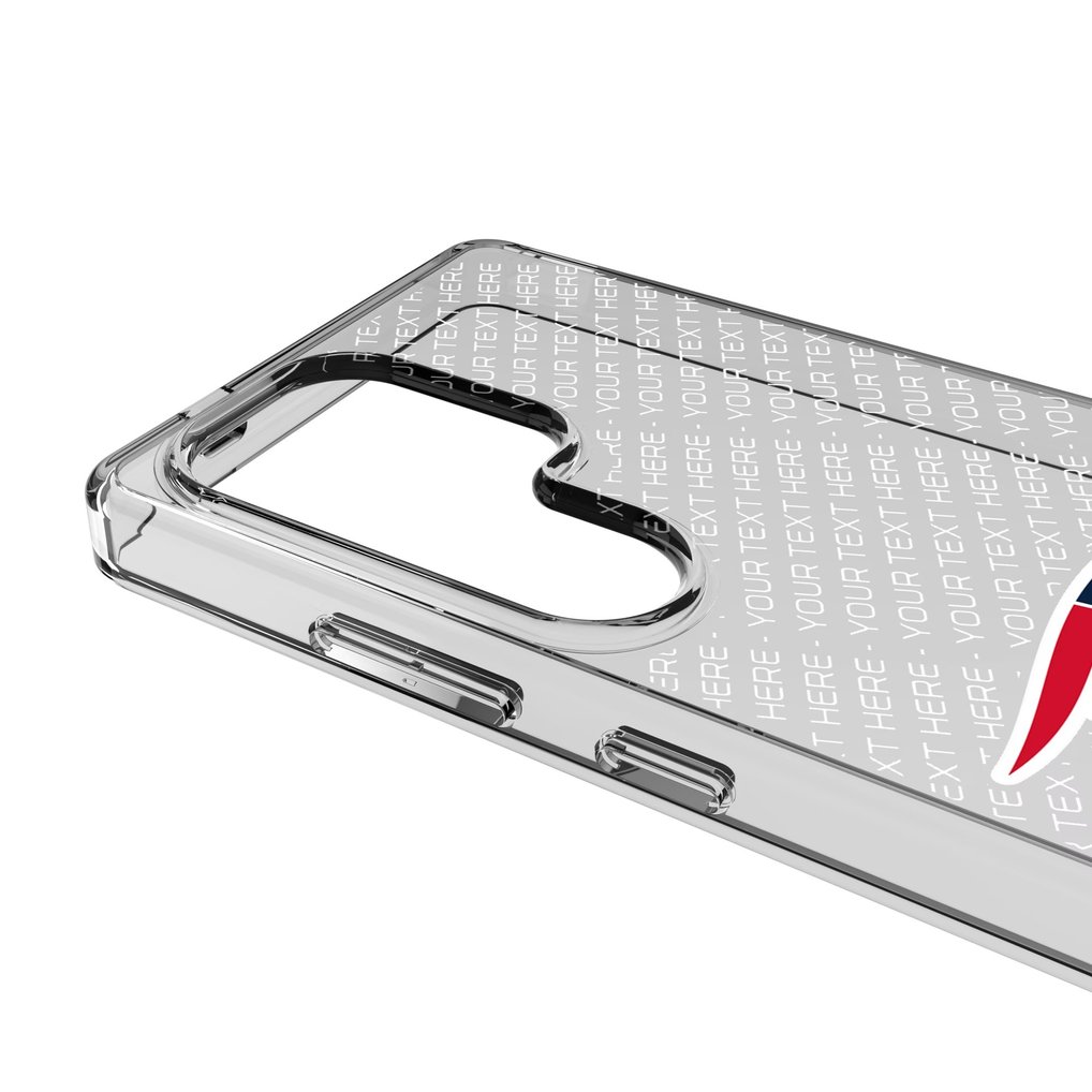 New England Patriots Personalized Endzone Plus Design Galaxy Clear Phone Case