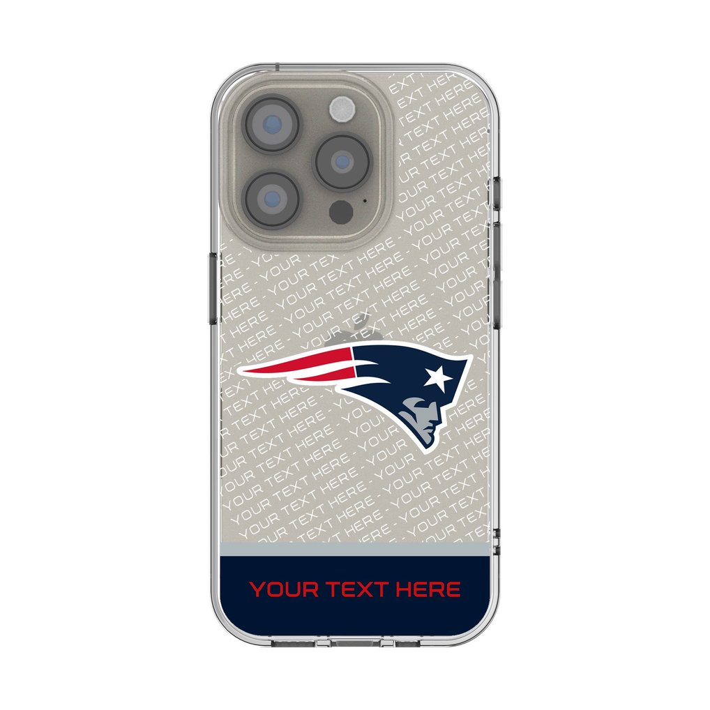 New England Patriots Personalized Endzone Plus Design iPhone Clear Case