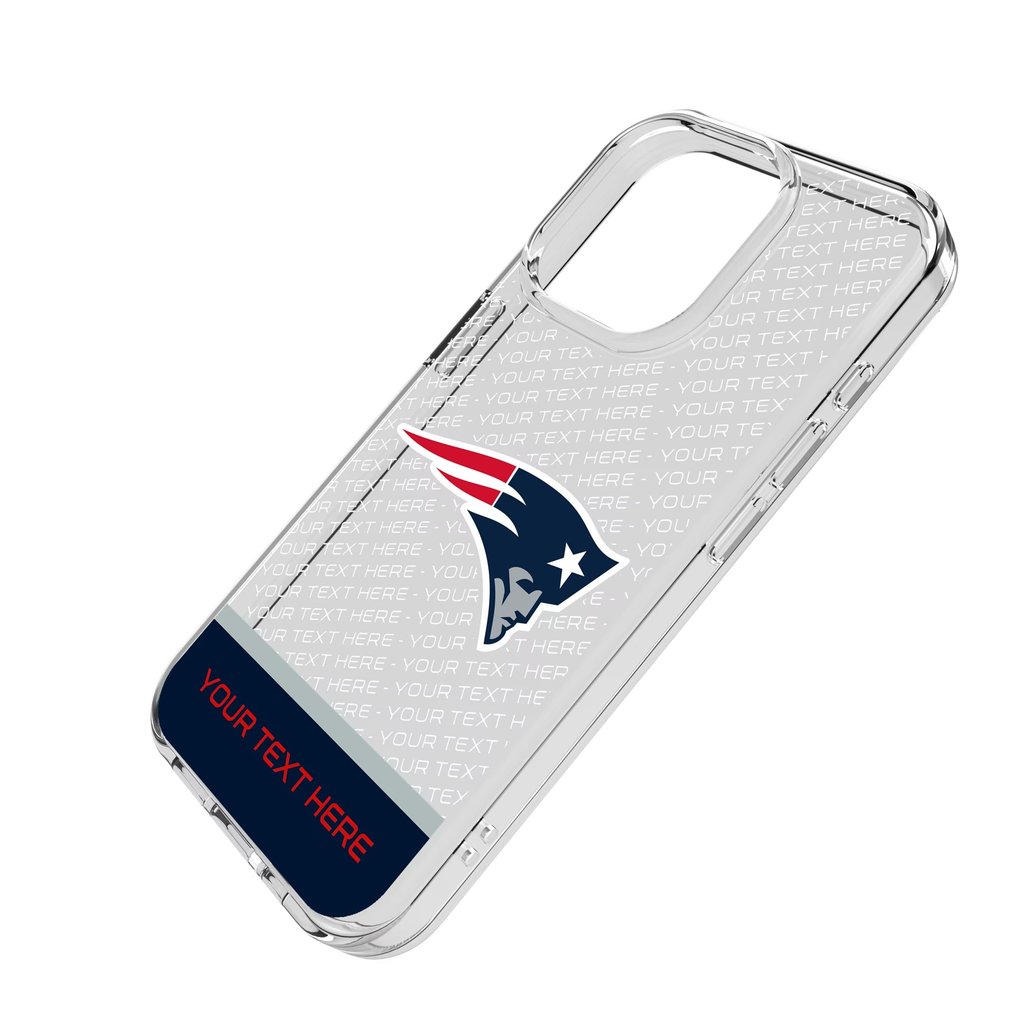 New England Patriots Personalized Endzone Plus Design iPhone Clear Case