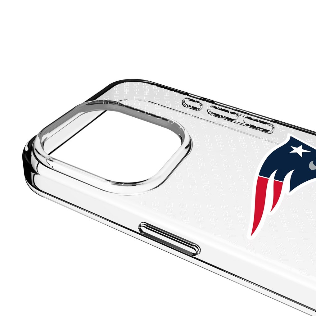 New England Patriots Personalized Endzone Plus Design iPhone Clear Case