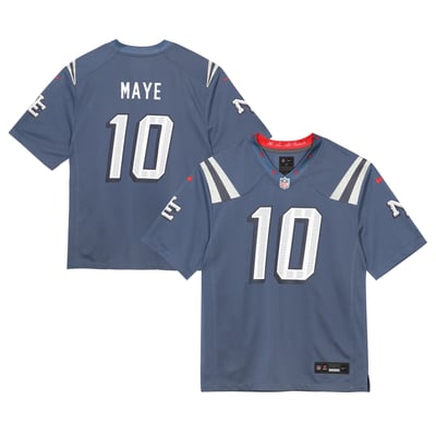 Drake Maye New England Patriots Nike Toddler Rivalries Collection Game Jersey - Blue