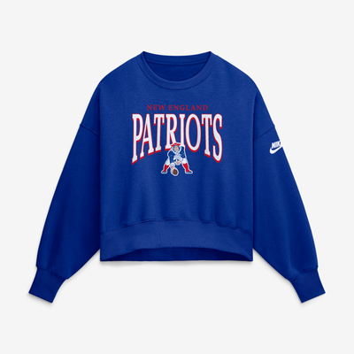  New England Patriots Nike Women's Oversized Phoenix Fleece Sweatshirt - Royal