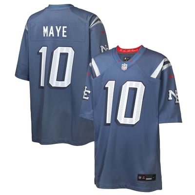 Drake Maye New England Patriots Nike Youth Rivalries Collection Game Jersey - Blue